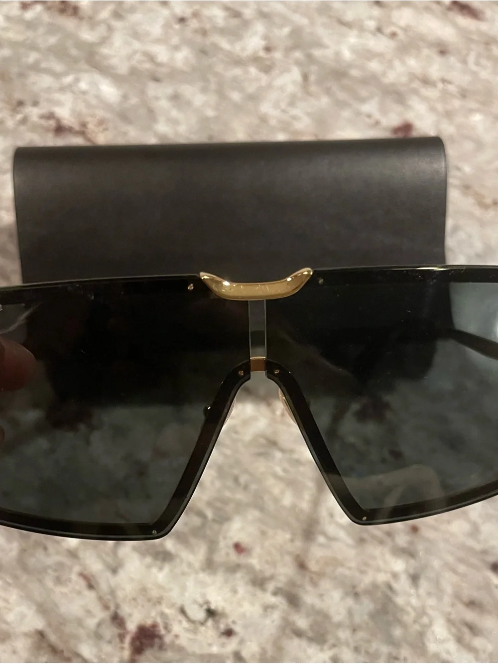 MAX MARA MM0117 SUNGLASSES IN GOLD DARK GREEN